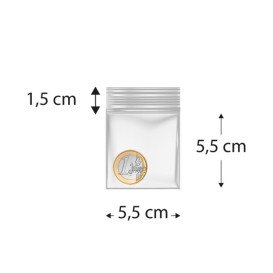 Plastic Zip Bag Seal top 5,5x5,5cm G-200 (1000 Units)