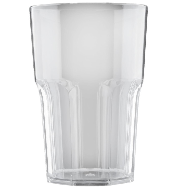 Plastic Glass SAN Reusable "Granity" Clear 400 ml (5 Units) 