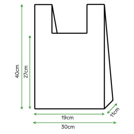 Plastic T-Shirt Bag White 30x40cm (200 Units)  